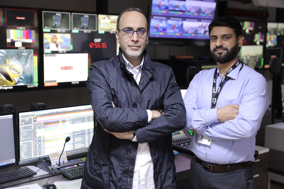 Ghandi Elghotmi and Riyaz Mirza of Al Rayyan TV